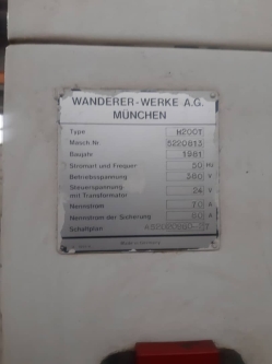 دستگاه فرز بورینگ سنگین برندWANDERER آلمان