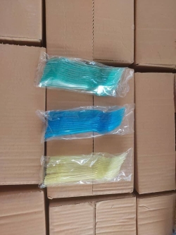 چنگال پلاستیک طرح کوشا در 3 رنگ آبی -زرد -سبز - مهدی آرمیده - کارخانجات تهران