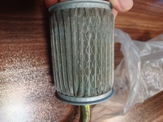 فیلتر روغن سیمی با لوله و پیچ سر خود چینی - مهدی آرمیده - کارخانجات تهران